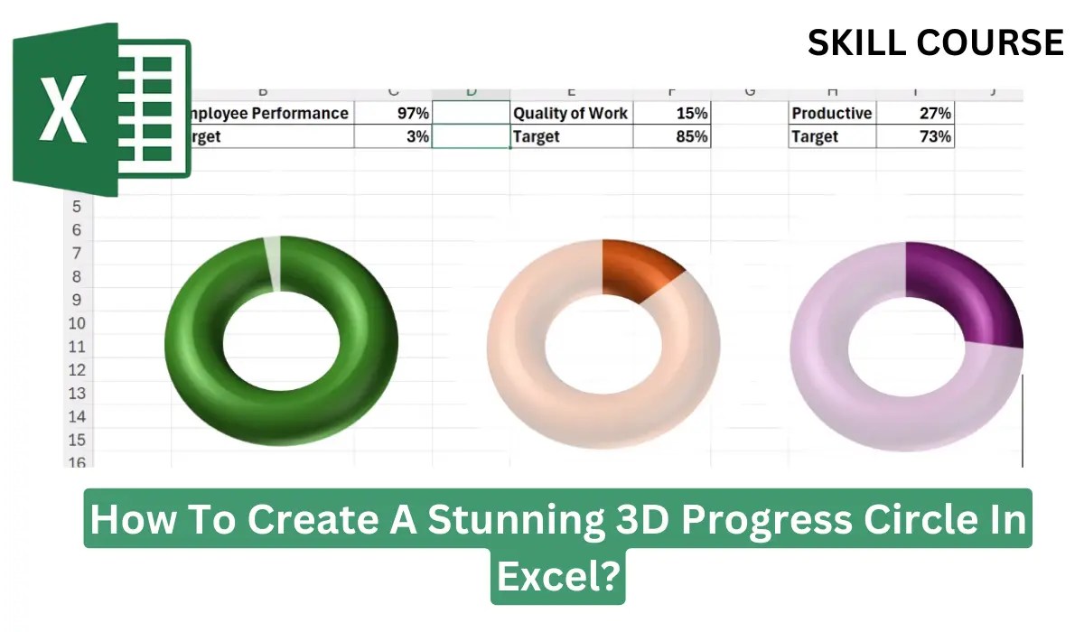 How To Create A Stunning 3D Progress Circle In Excel? Skill Course By