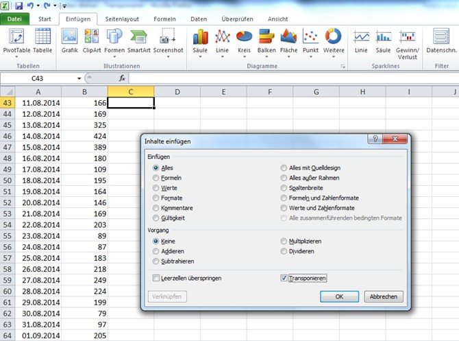 Excel Tabelle um 90 Grad drehen Transponieren • SkillDay