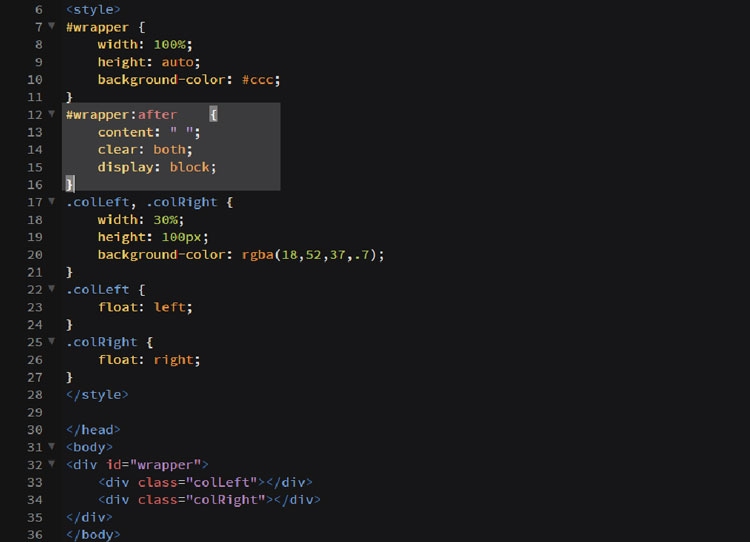 CSS Clearfix Three Lines and a Breakdown