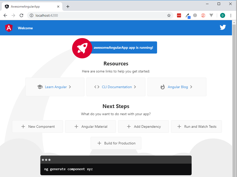 How to run an Angular Application on a local development server