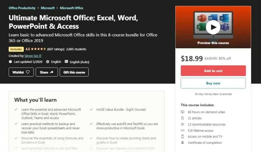 10+ Best Online Microsoft Office Courses 2024 [Free + Paid]
