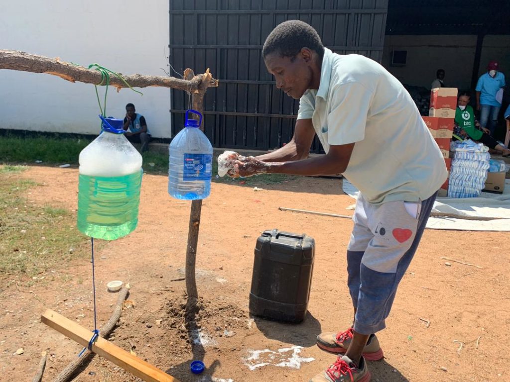 Youth Council Demonstrating Good Handwashing At The Camp Skillshare