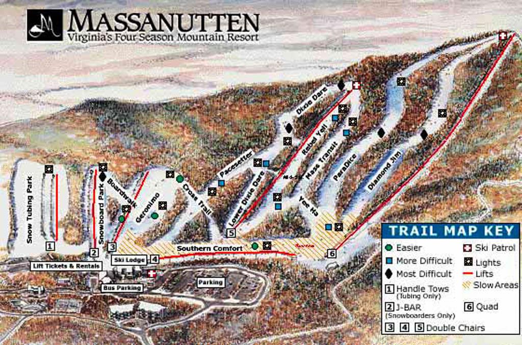 Massanutten Ski Resort Map