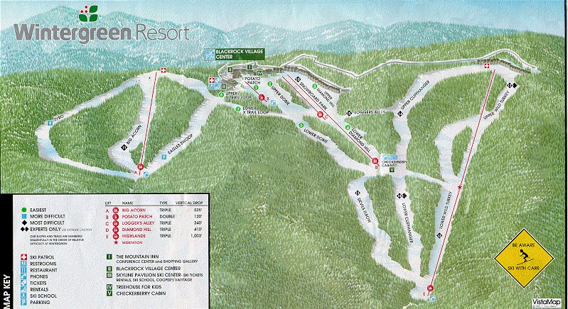 Wintergreen Resort Trail Map Wintergreen Ski Resort