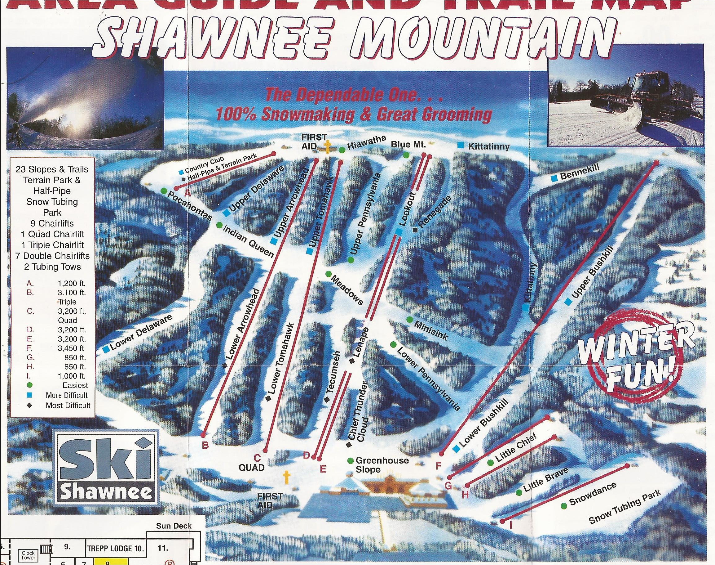 Shawnee Peak Trail Map Shawnee Mountain