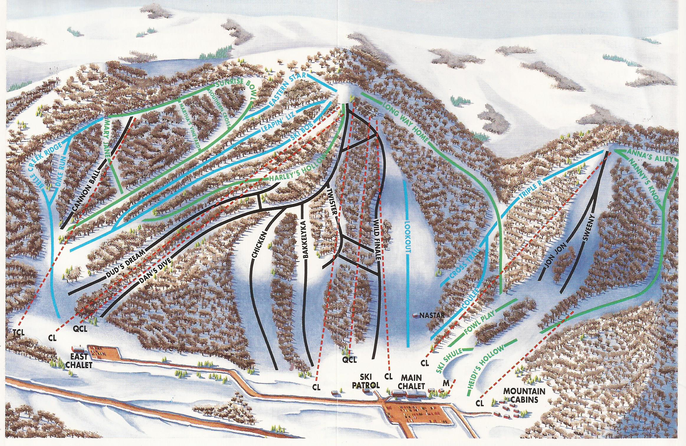Welch Village Ski Map Welch Village Ski Area