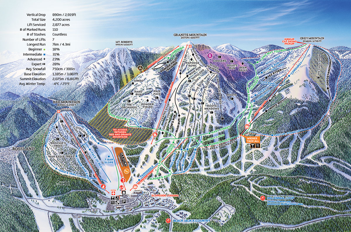 Red Mountain Ski Map Red Mountain Resort