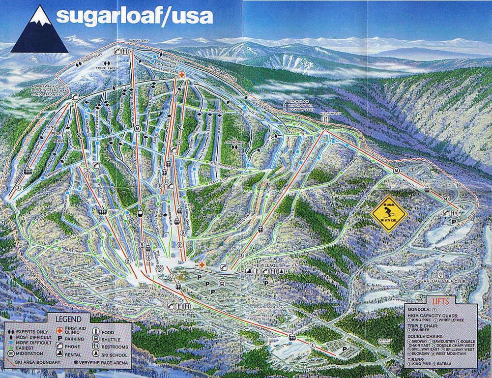Timberline Ski Area Trail Map