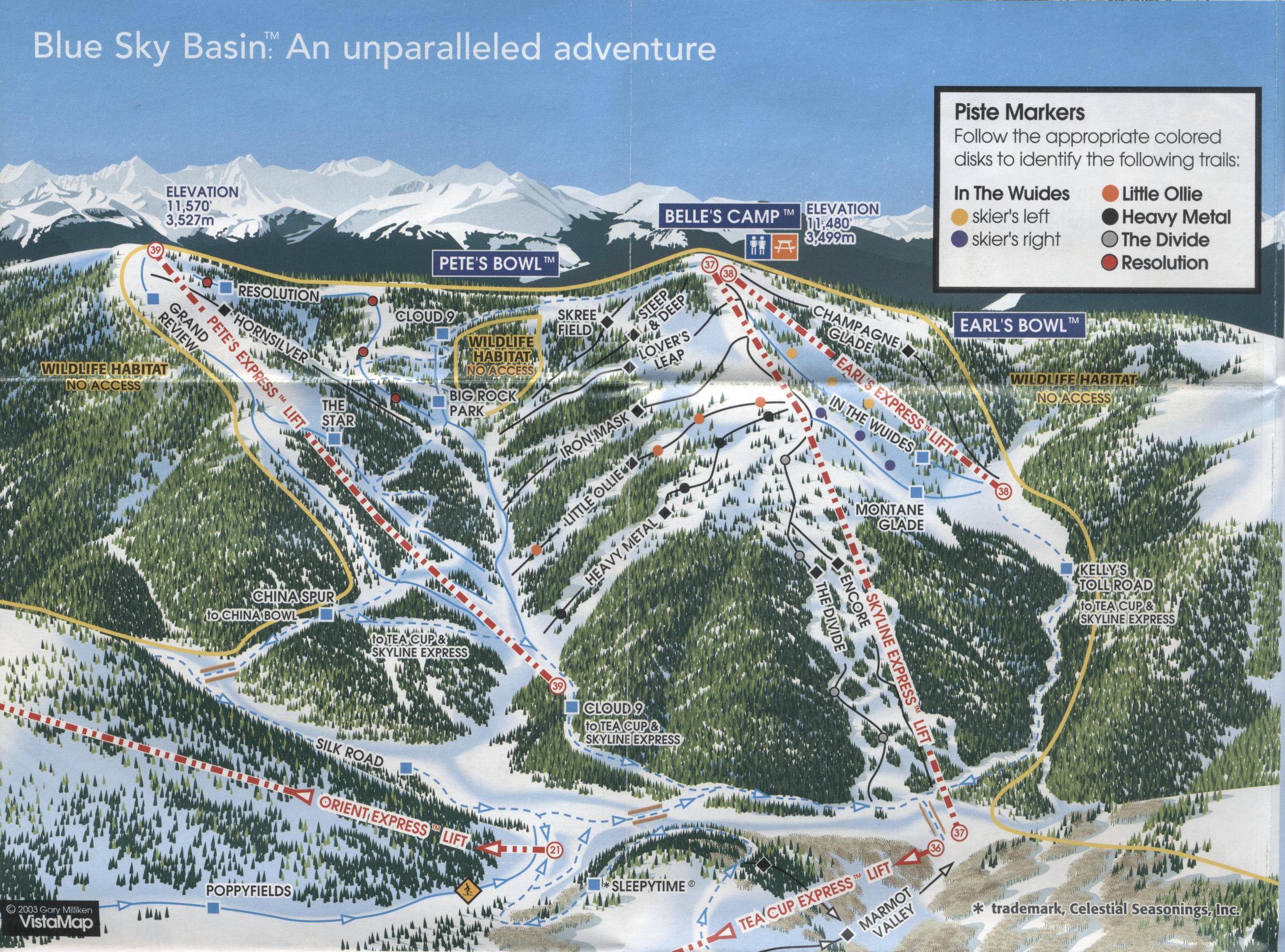 Vail Back Bowls Trail Map Vail