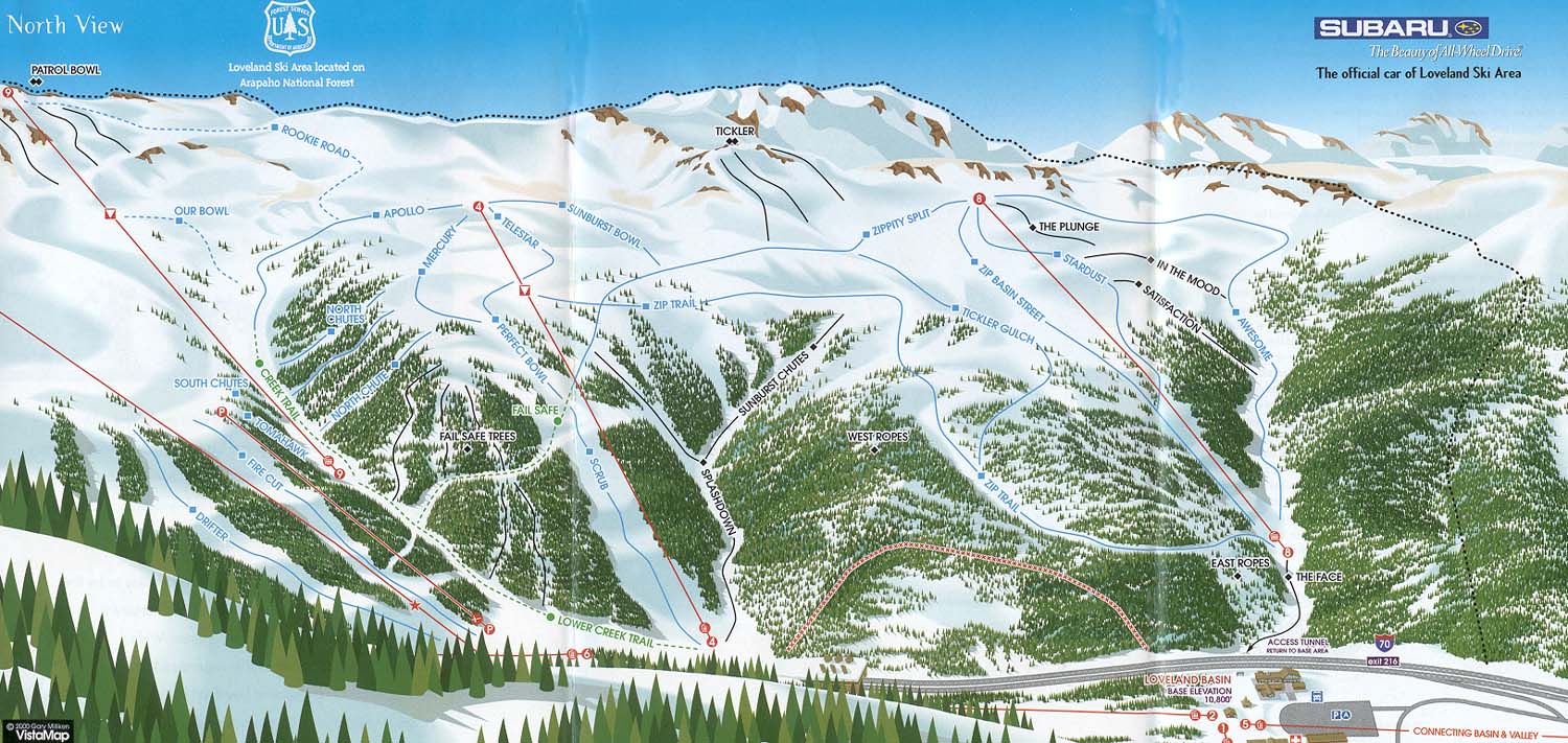 Loveland Ski Area Map Loveland