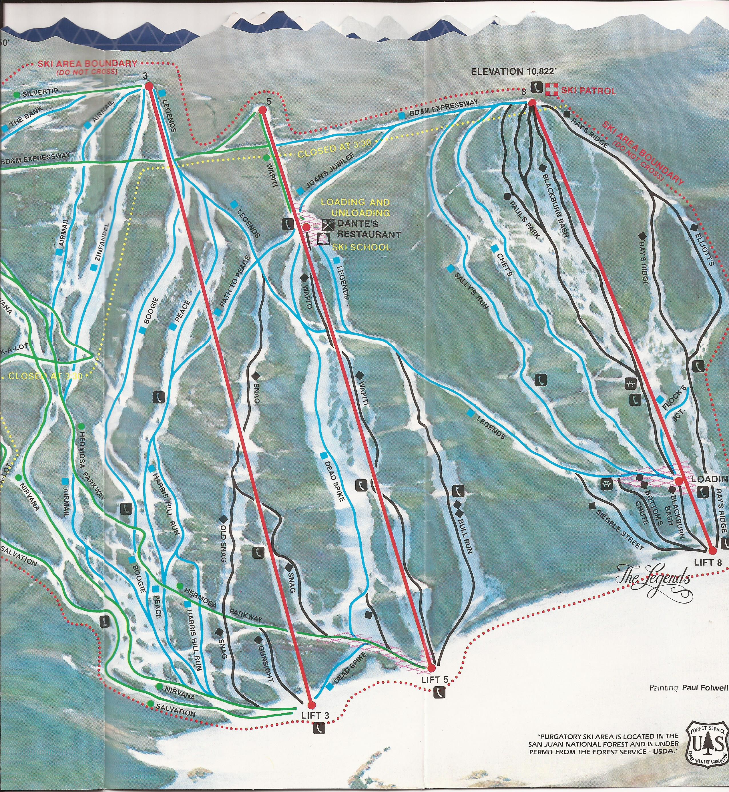 Purgatory Ski Resort Map Purgatory (Durango Mountain Resort)