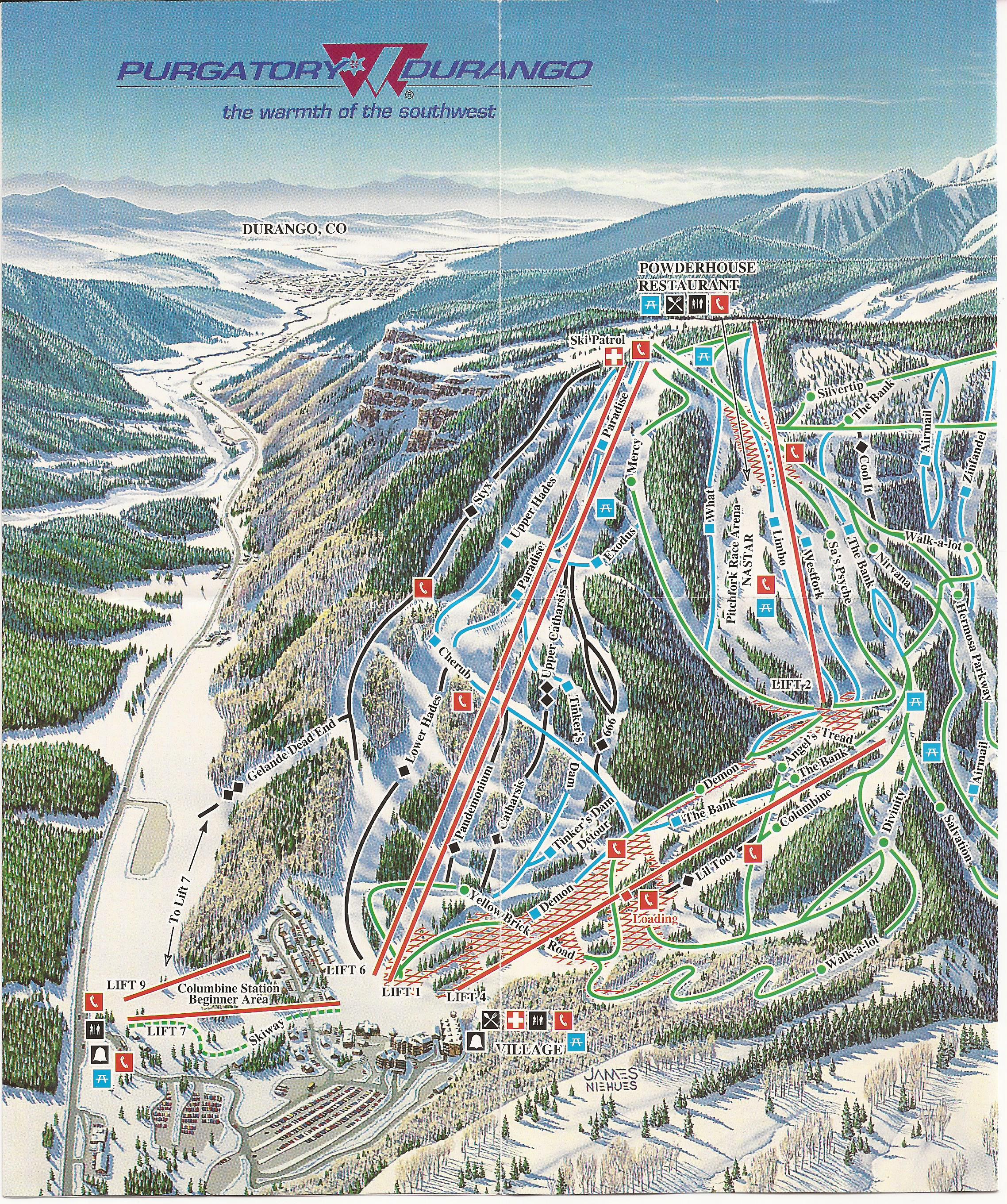 Purgatory Ski Resort Map Purgatory (Durango Mountain Resort)