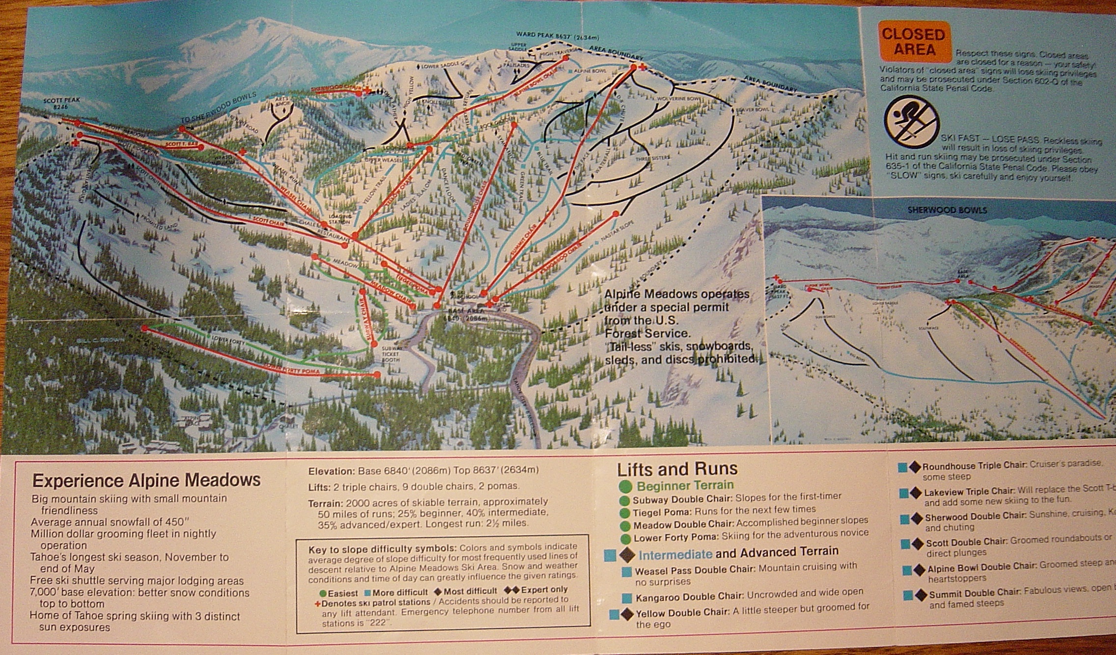Alpine Meadows Map