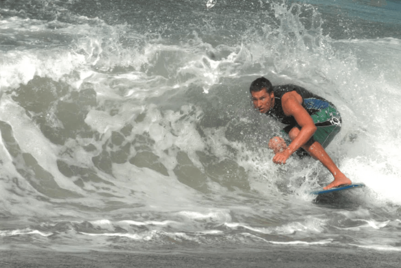 SKIM WITH SCOOTER! Skimboarding Lessons Learn to skimboard