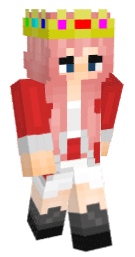 Crown Pink Hair Minecraft Skin