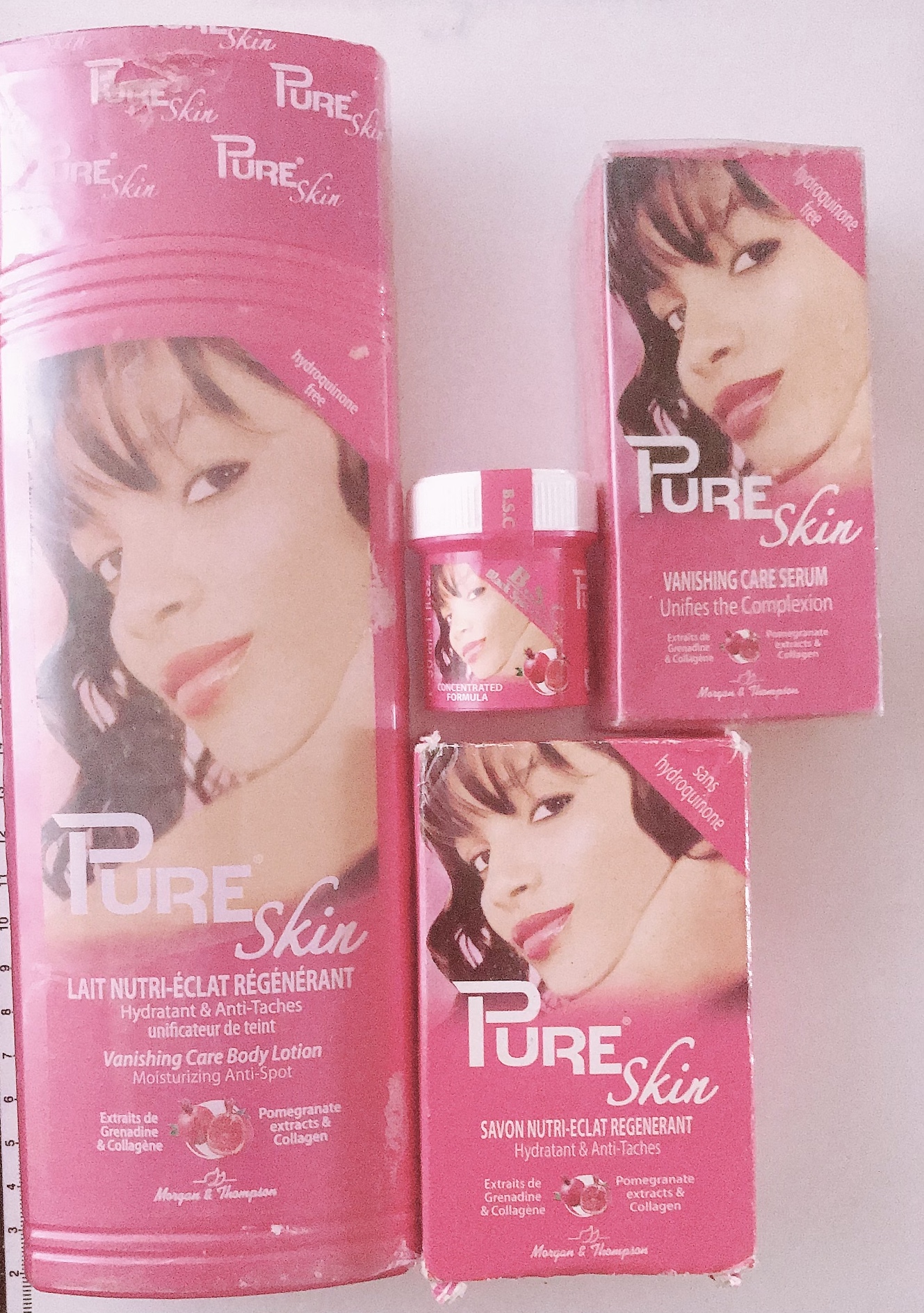PURE Skin lightening Vanishing Lotion + Serum + Soap + BSC Face Cream