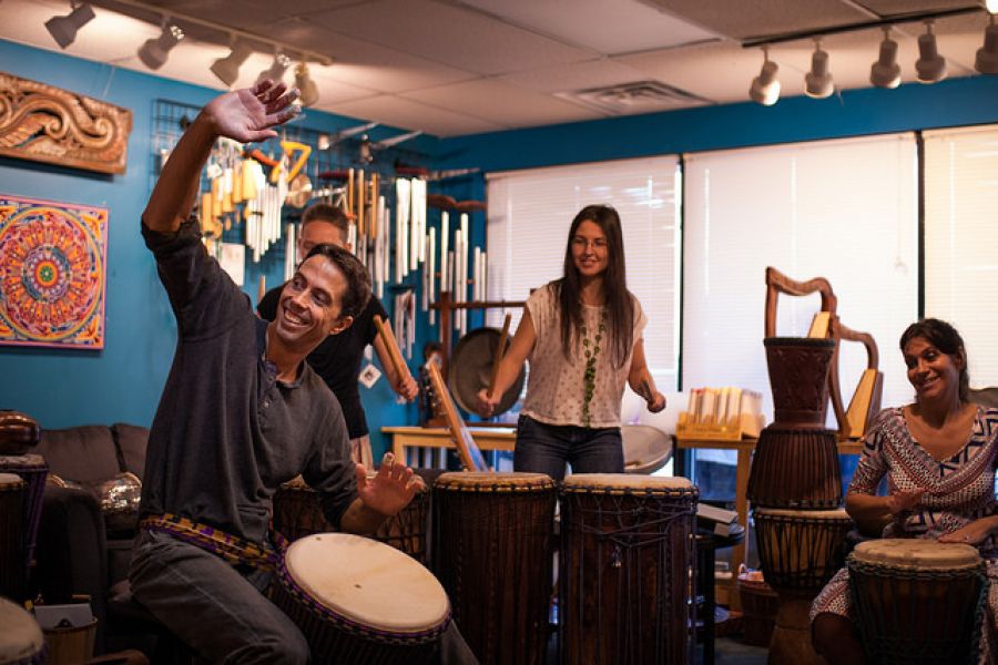 Skinny Beats Sound Shop Weekly Sound Healing Meditations and Djembe Classes African Djembes