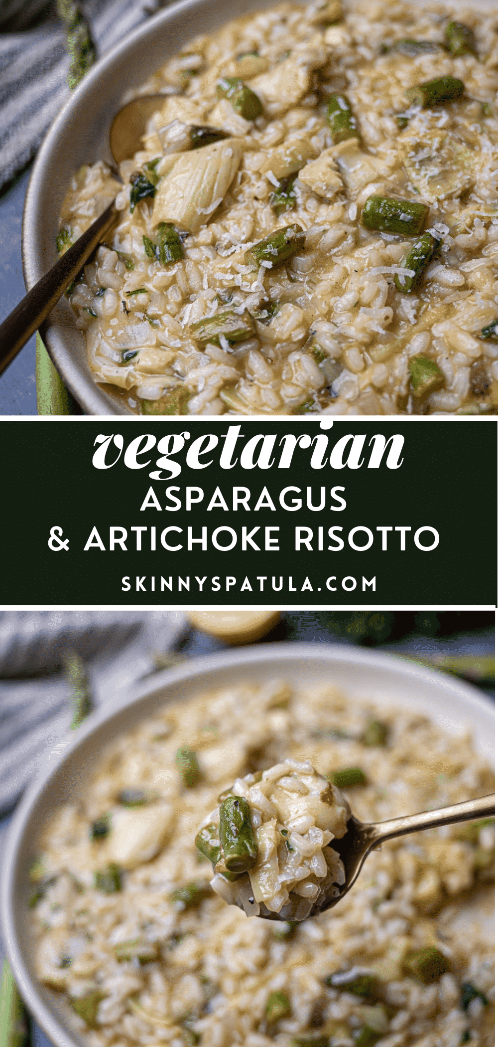 Asparagus and Artichoke Risotto (Risotto ai Carciofi) Skinny Spatula