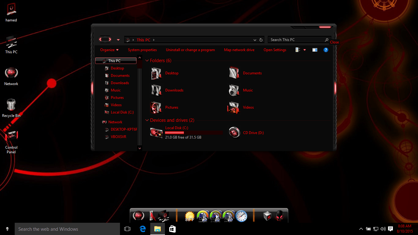 Red And Black Windows 7 Themes