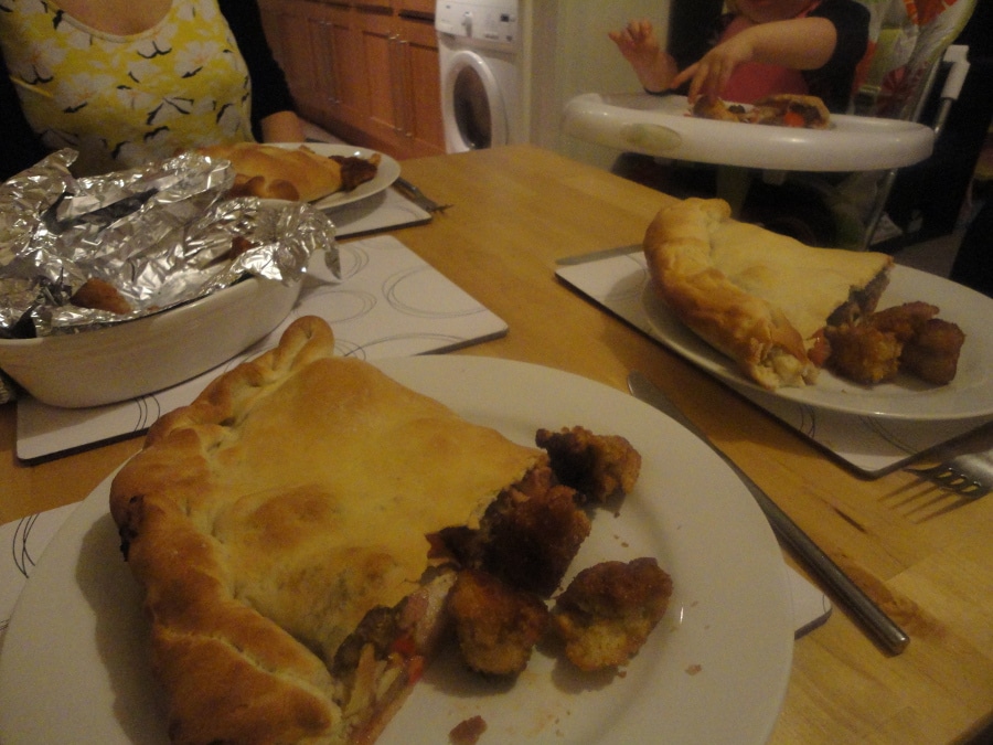 Saturday Night Fakeaway Deep Filled Meatball Calzone and