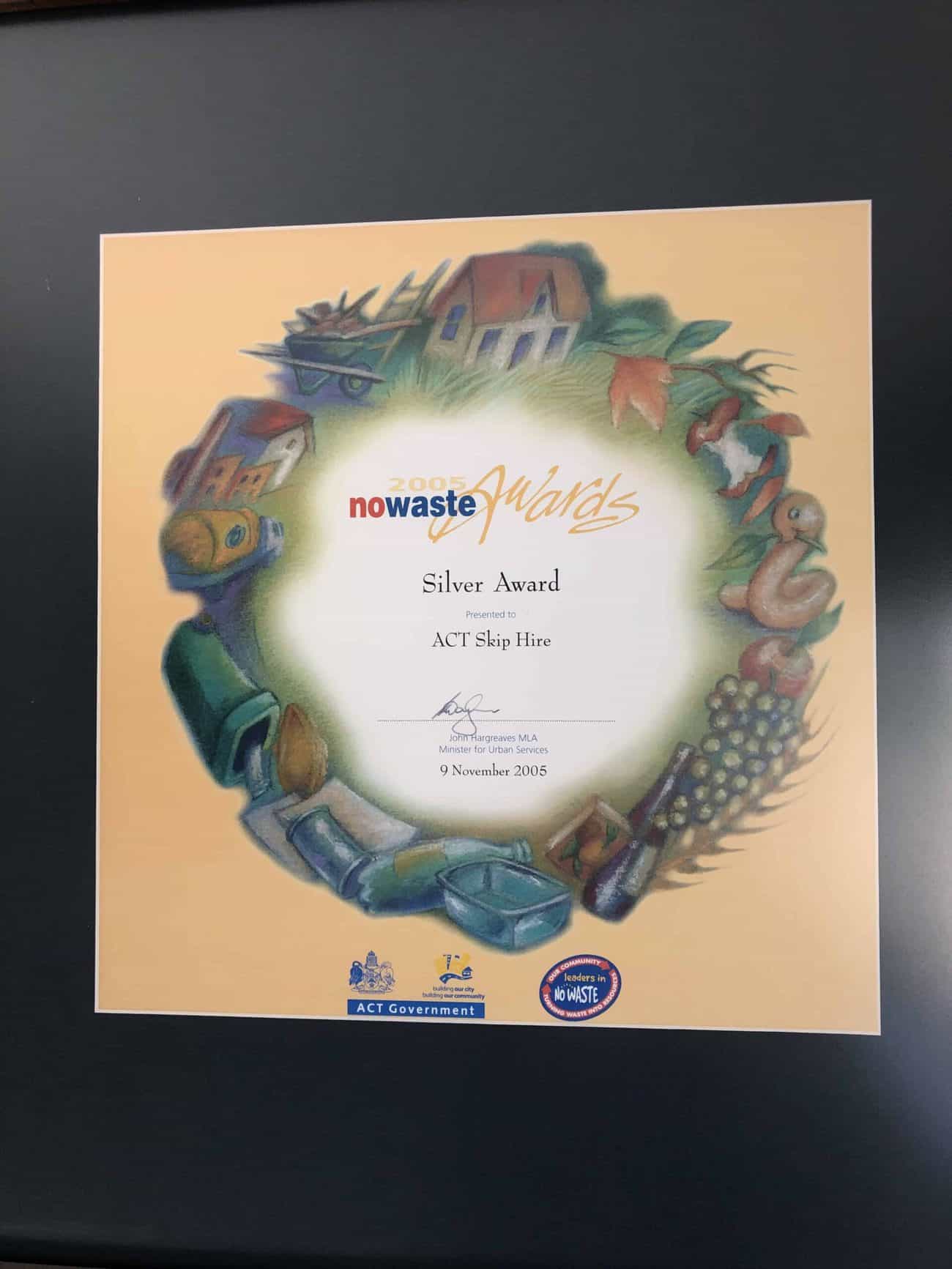 Awards ACT Skip Hire ACT Skip Hire Canberra