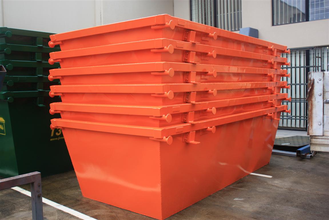 4m3 Skip Bins Painted and Stacked Skip Factory