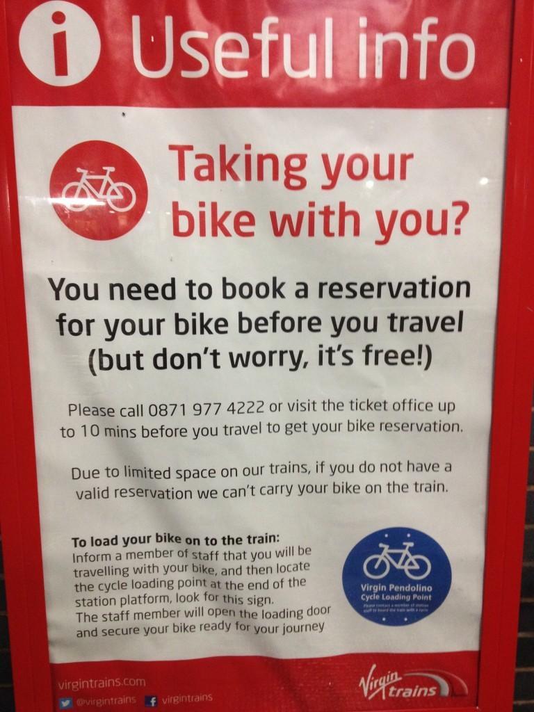 Taking a Bike on a Virgin Skippy's Random Ramblings