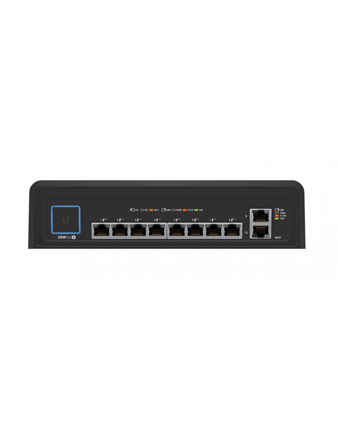 UBIQUITI USWINDUSTRIAL UNIFI SWITCH 8x PoE++ 802.3bt, 2x GIGABIT PORTS