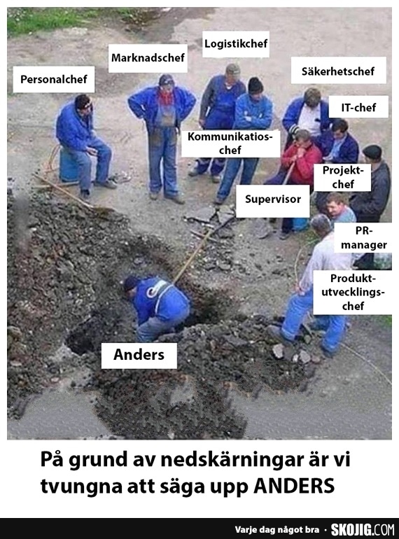 På grund av nedskärningar Skämt och de bästa roliga bilderna!