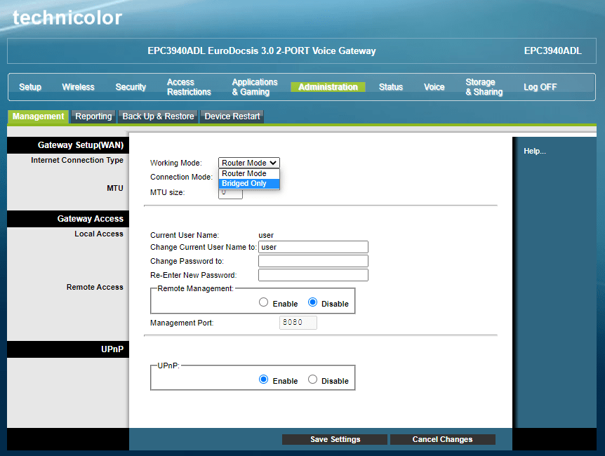Cisco 3940 modem in Bridgemodus zetten SKP