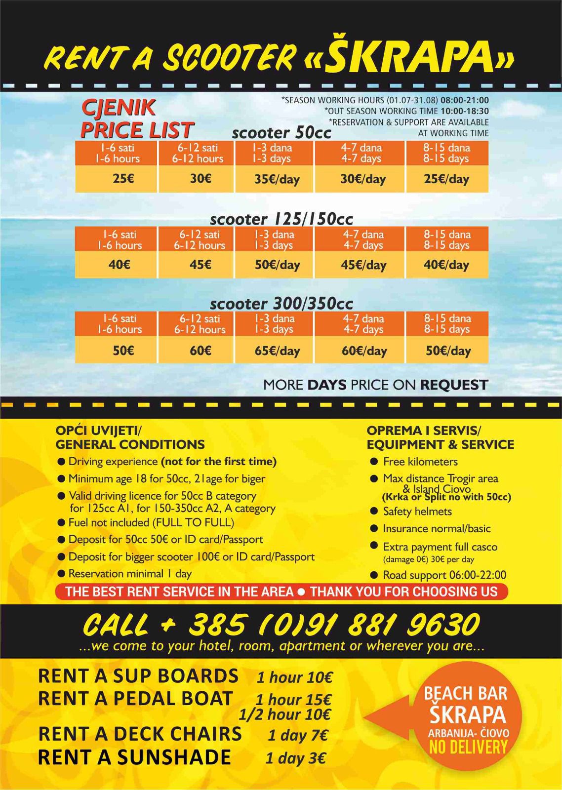Rent a Scooter Škrapa Rent