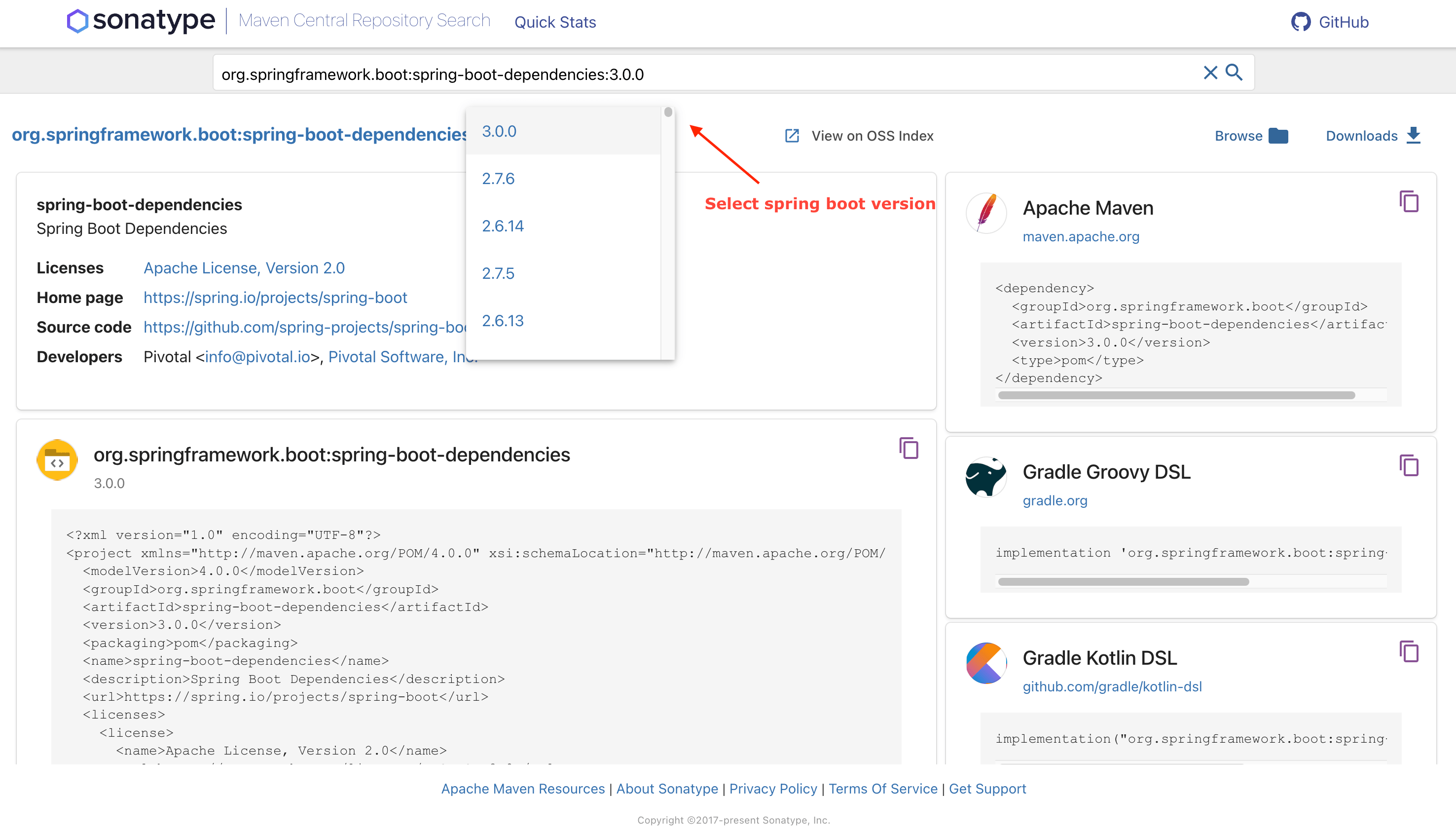 Which Spring Version does my Spring Boot project use? Starter parent in
