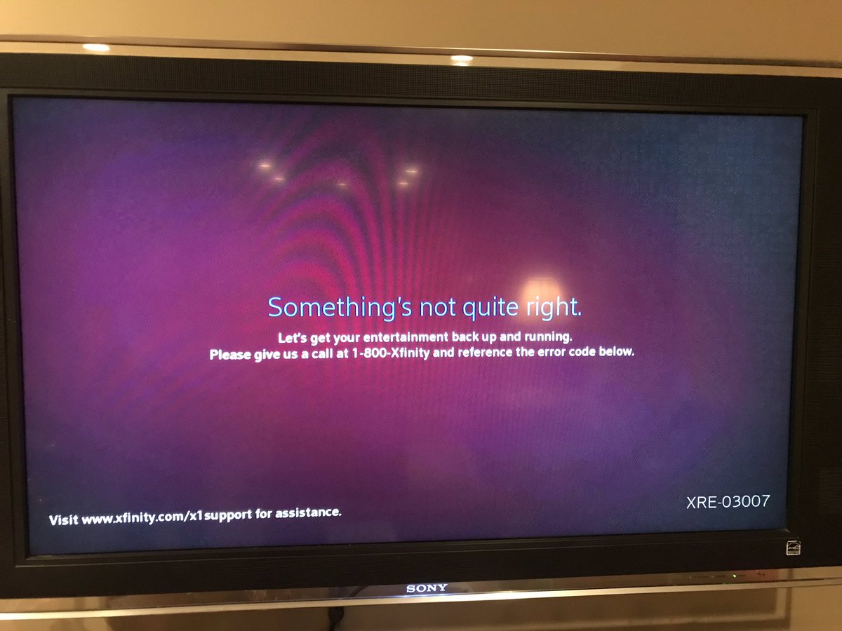 Xfinity Error Code XRE03007 Something's Not Quite Right!