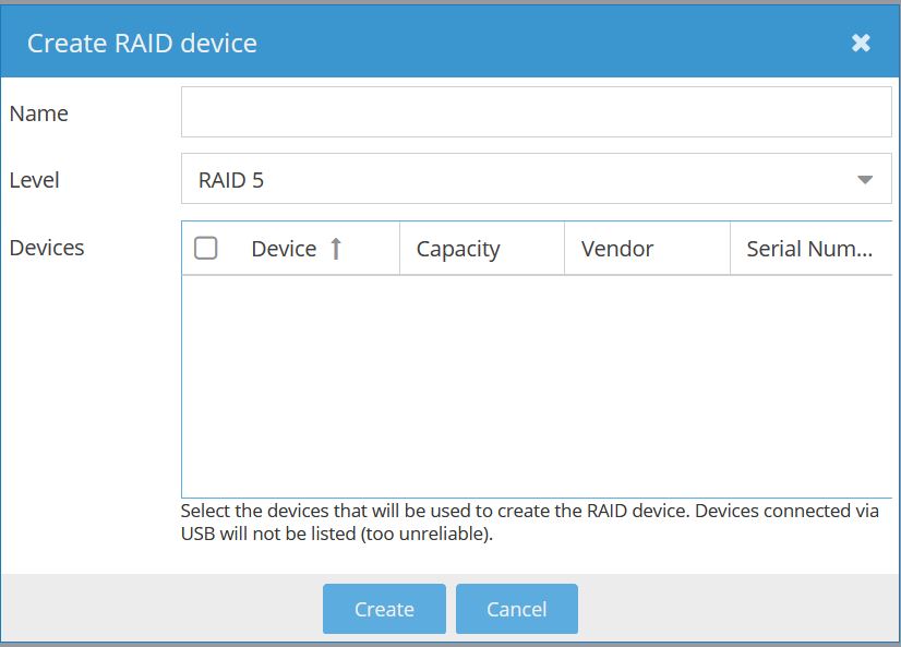 RAID mit USB Laufwerken in Openmediavault (OMV) Software