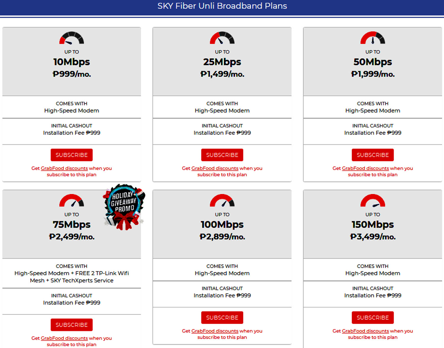 Sky Fiber Unli Broadband