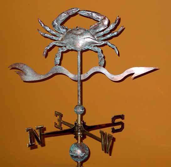 Crab on a Wave Weathervane SkyArt Studio & Gallery