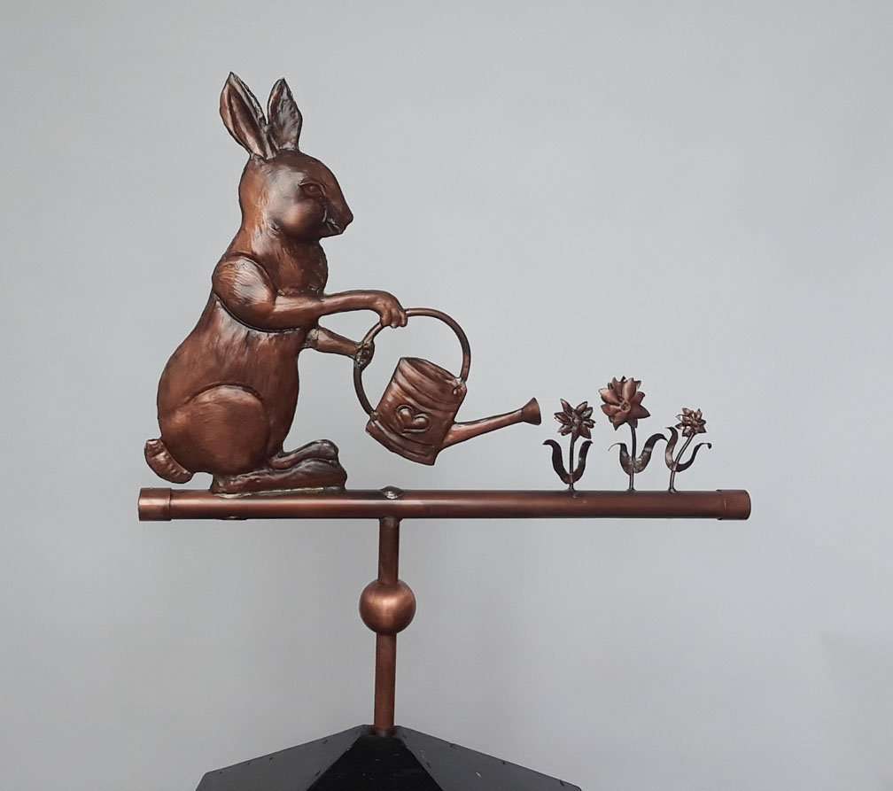 Rabbit and Flowers Weathervane SkyArt Studio & Gallery