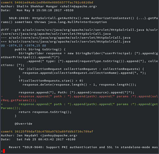 Viewing all changes to a Java method using Git