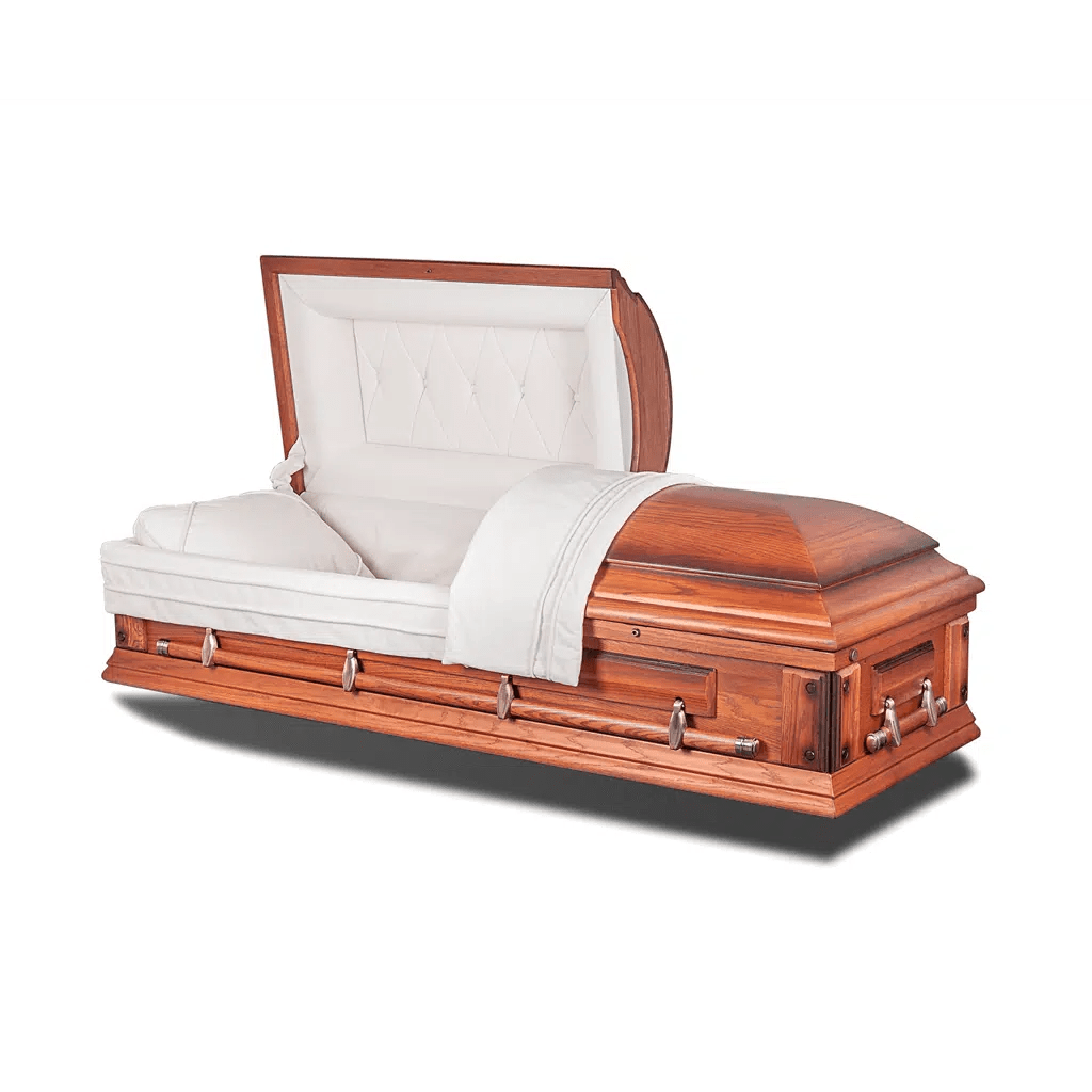 Kinsley Solid Oak Wood Casket Sky Caskets