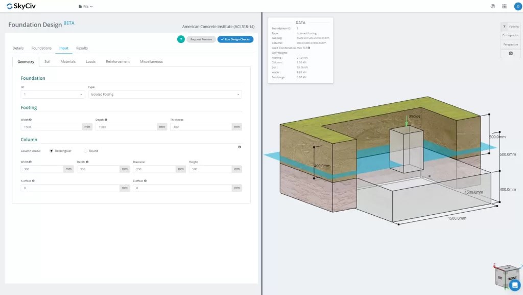 Isolated Footing Design Example to ACI 31814 SkyCiv