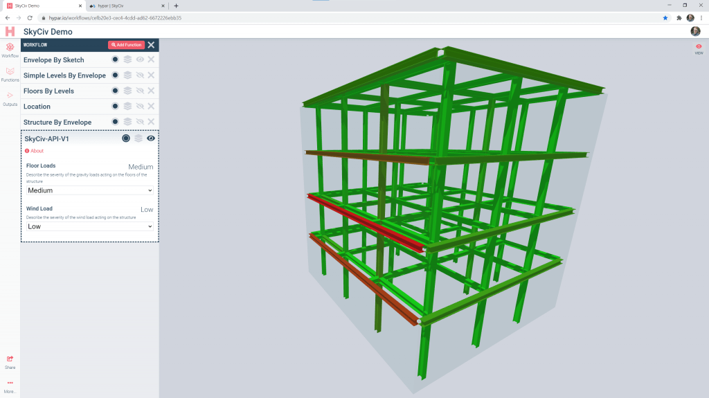 Building My First API Solution – SkyCiv on Hypar for Conceptual Design