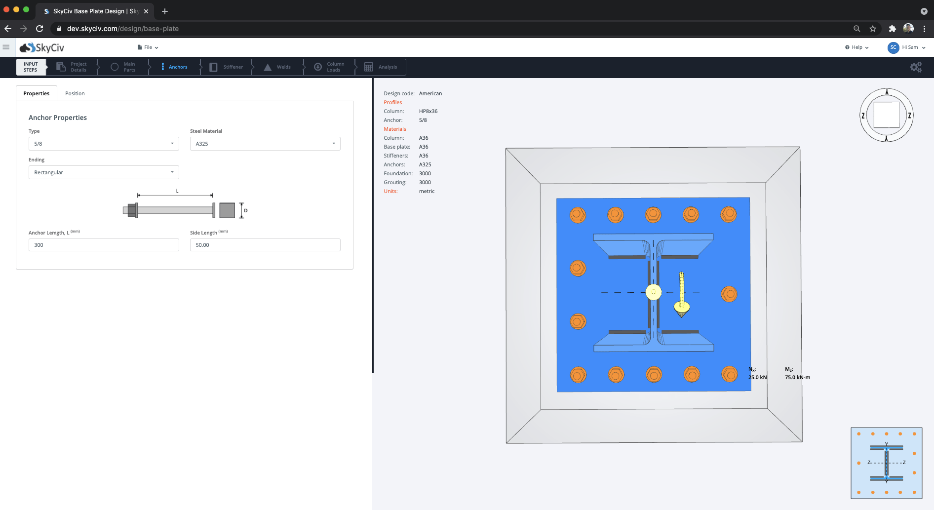 Free Steel Baseplate Calculator SkyCiv