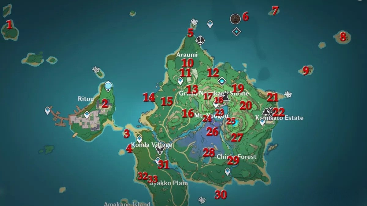 Genshin Impact Electroculus Locations & Map Where to Find All