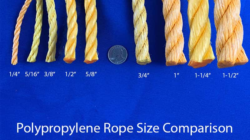 1/2 inch Polypropylene Rope Cut to Length - Skydog Rigging
