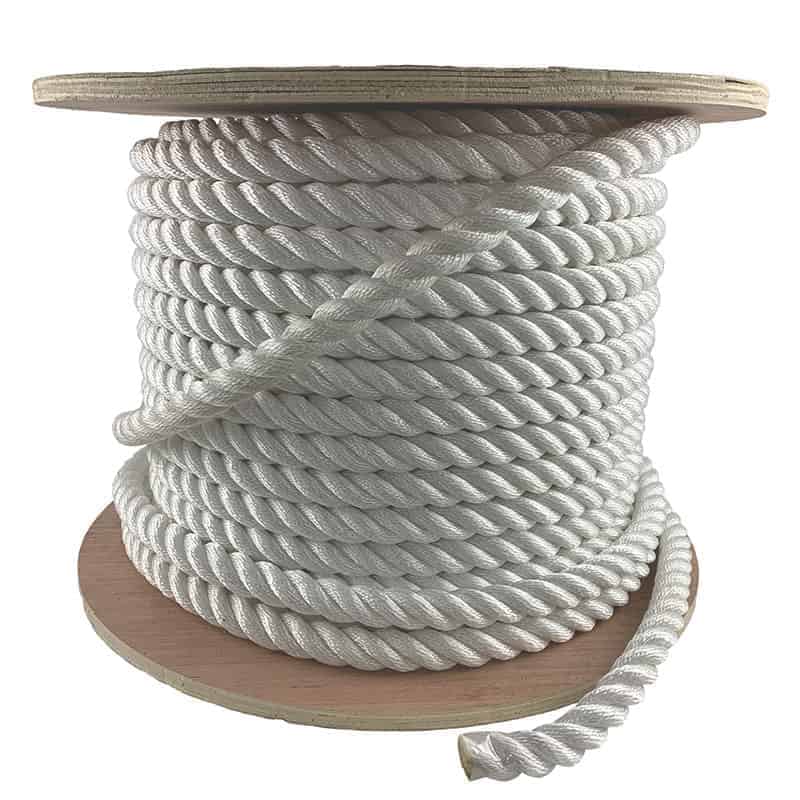 2 inch Nylon Rope 3 Strand Twisted 600 ft. Spool Skydog Rigging