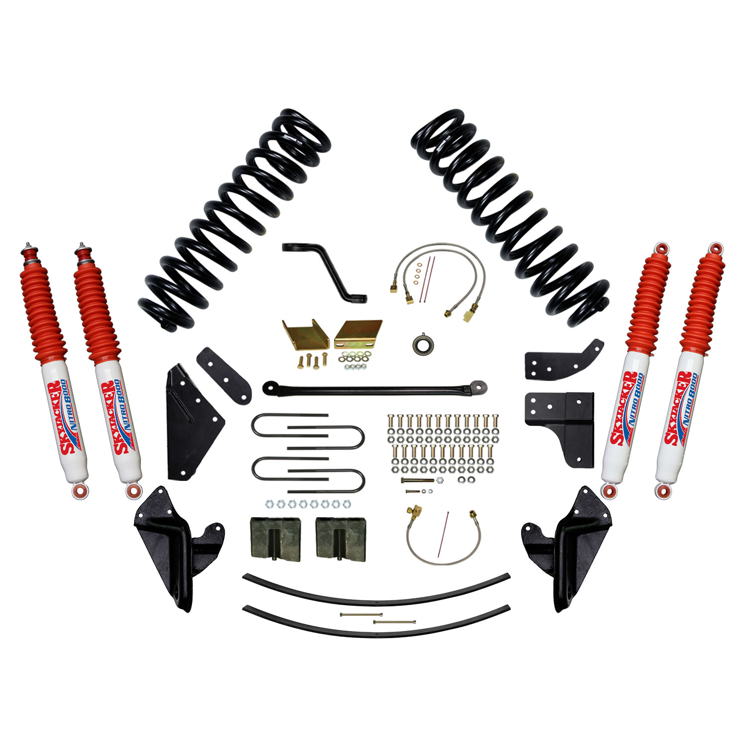 188PKAN 8 in. Suspension Lift Kit with Nitro Shocks Skyjacker