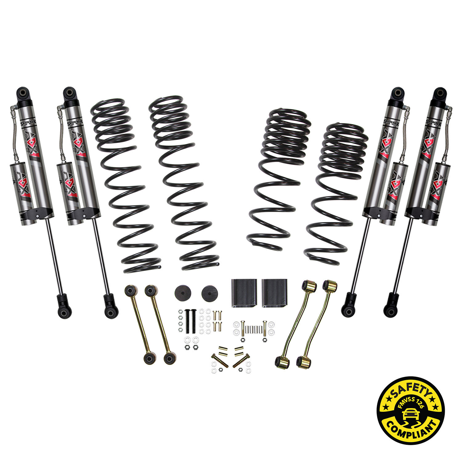 JL25R3BKXLT 2.5 in. Suspension Lift System With Dual Rate Long Travel Coil Springs and ADX 2.0