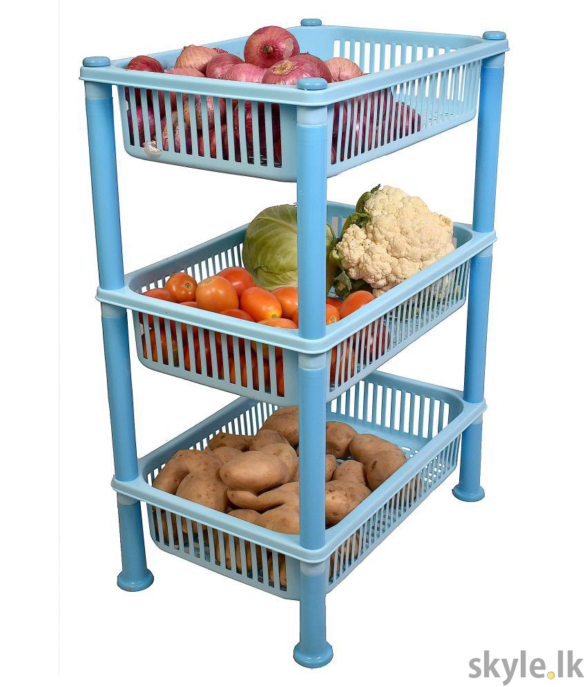 Buy Plastic Vegetable Rack 3 Shelfs Skyle.lk