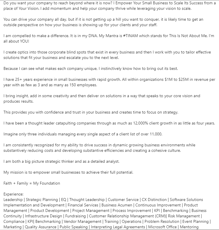 5 Best LinkedIn Summary Examples for Sales Skylead