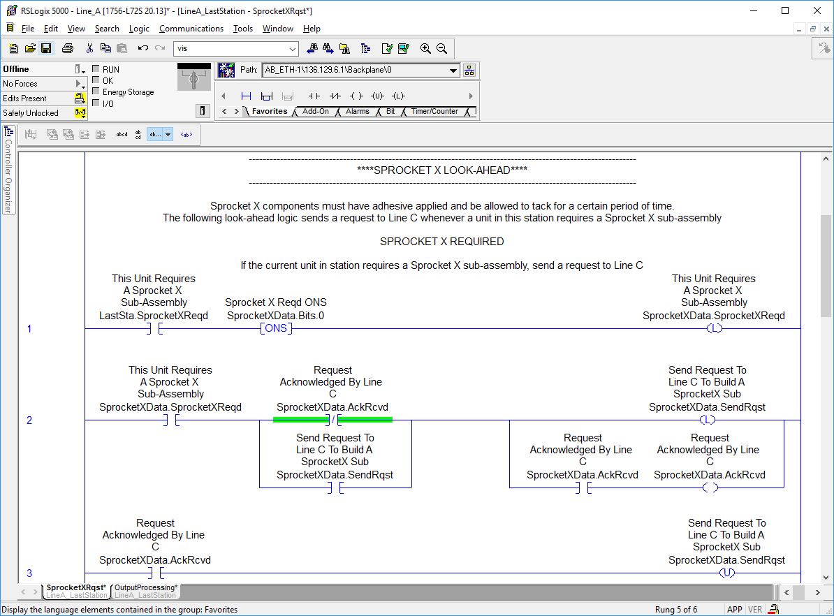 Logic for duplication in RSLogix 5000.